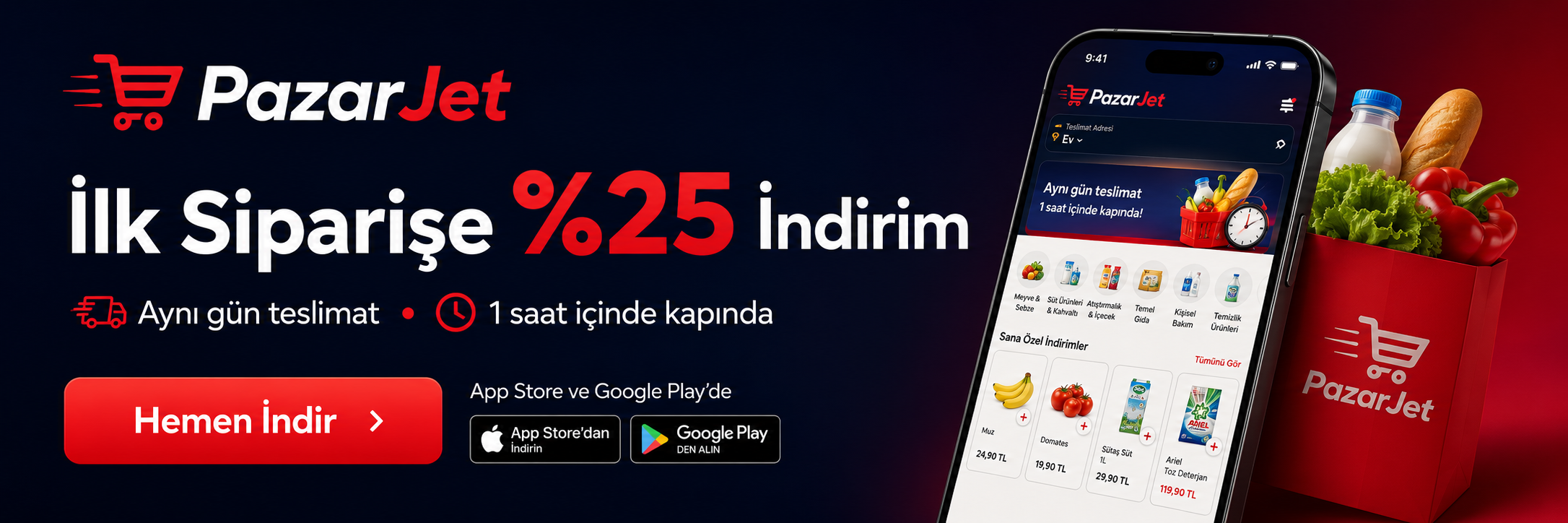 PazarJet indirim reklamı
