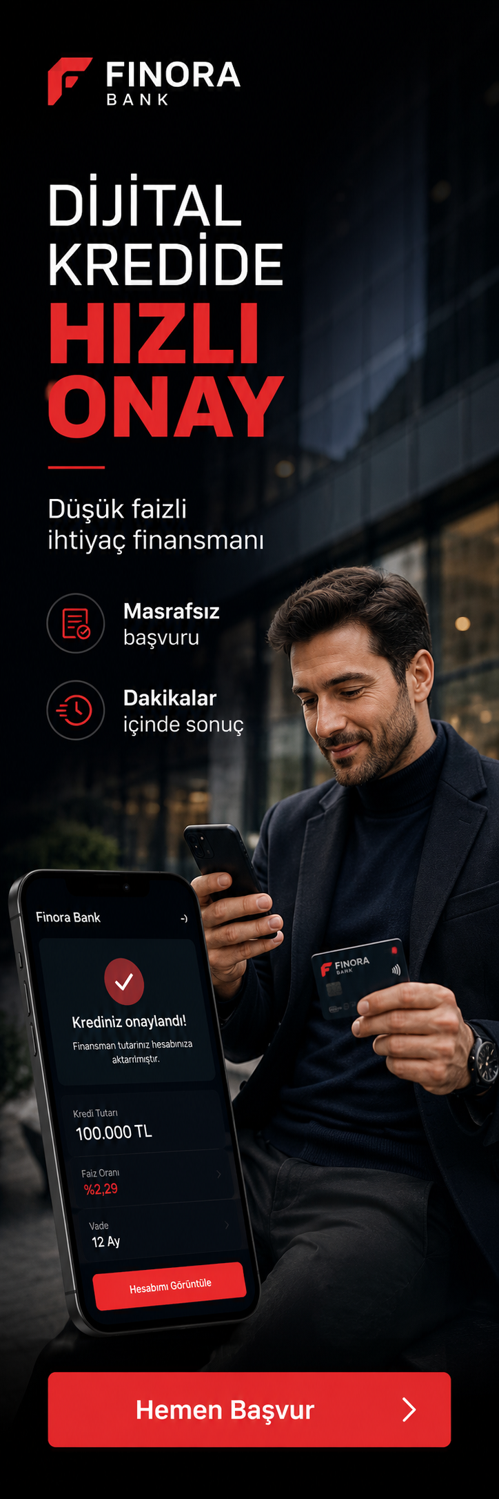 Dijital kredi hızlı onay reklamı